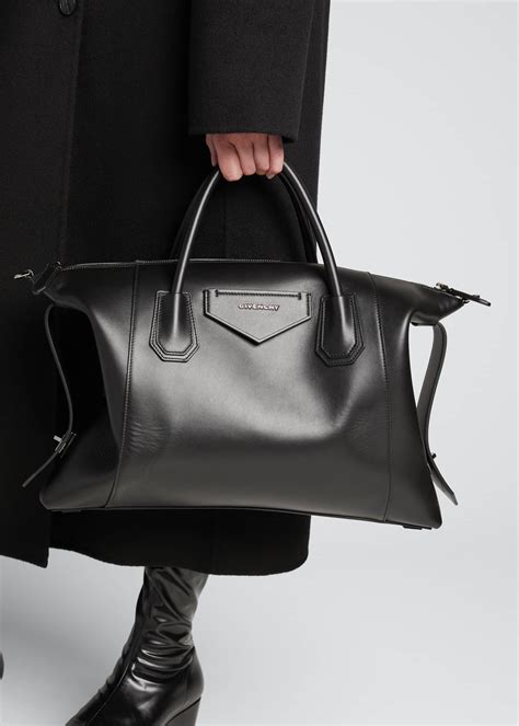 givenchy medium antigona black leather bag|givenchy antigona shopper.